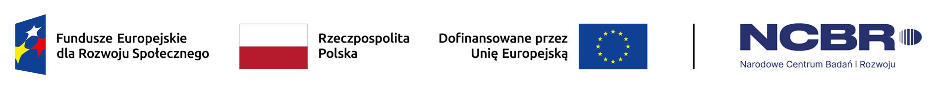 Na grafice znaki graficzne Funduszy Europejskich dla Rozwoju Społecznego, Rzeczpospolitej Polskiej, Unii Europejskiej, Narodowego Centrum Badań i Rozwoju