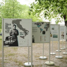 Na zdjęciu wystawa „Maria Skłodowska-Curie we Włoszech: trzy podróże, jedna pasja” na Politechnice Warszawskiej