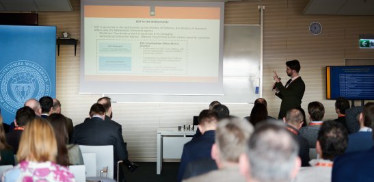 Na zdjęciu spotkanie w ramach European Defence Fund na Politechnice Warszawskiej
