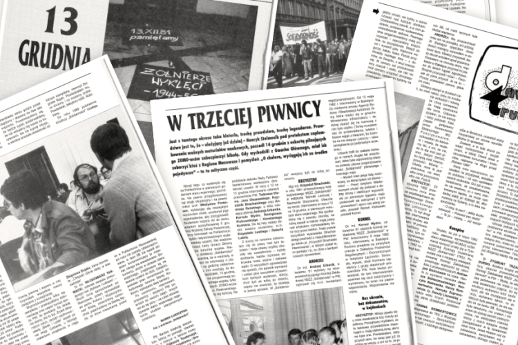Fragmenty publikacji o stanie wojennym z "Miesięcznika Politechniki Warszawskiej"