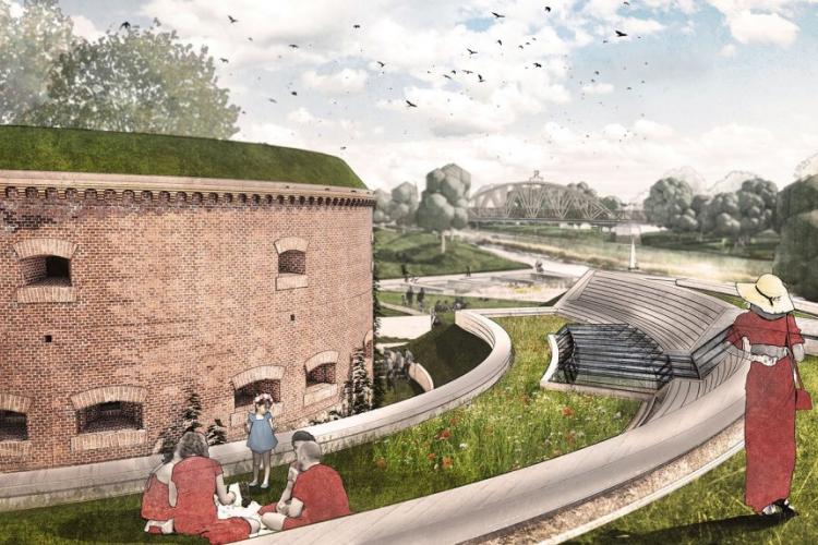 Wizualizacja projektu adaptacji wieży artyleryjskiej w Twierdzy Głogów