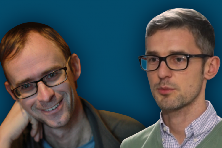 Zdjęcie prof. Jakuba Gaca i prof. Tomasza Trzcińskiego