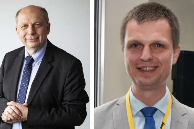 Zdjęcie prof. Krzysztofa Kulpy i prof. Piotra Samczyńskiego