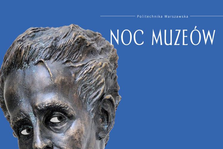 Na grafice fragment pomnika Marii Skłodowskiej-Curie z Gmachu Głównego PW