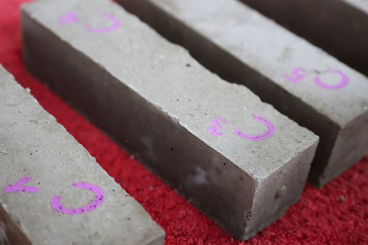 Na zdjęciu próbki przeznaczone do badań wytrzymałościowych