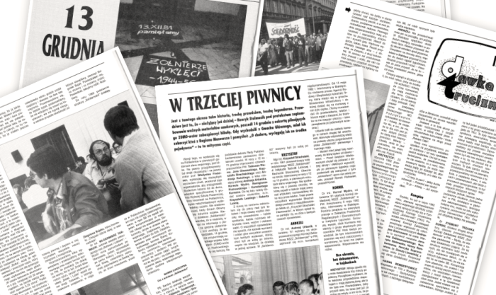 Fragmenty publikacji o stanie wojennym z "Miesięcznika Politechniki Warszawskiej"