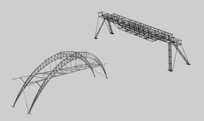 Grafika przedstawiająca mosty zaprojektowane przez studentów PW