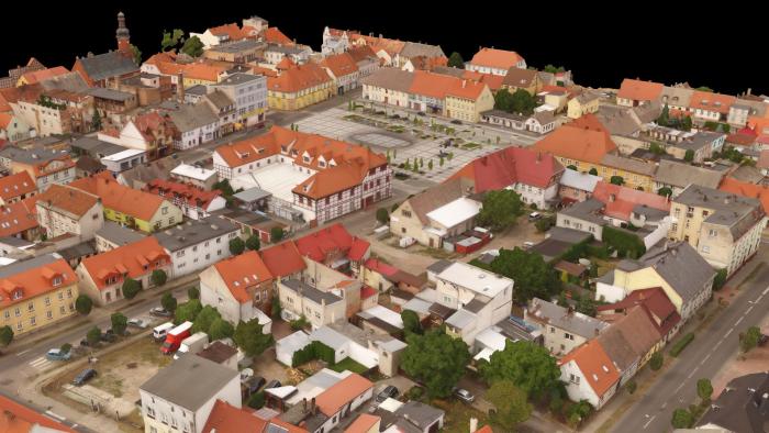 Na zdjęciu mapa miasta wykonana przez zespół