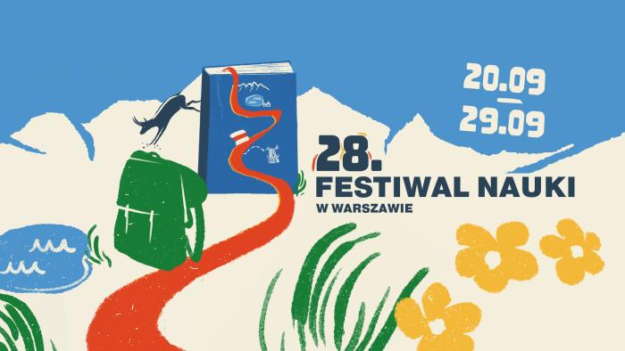 Grafika zapowiadająca 28. Festiwal Nauki