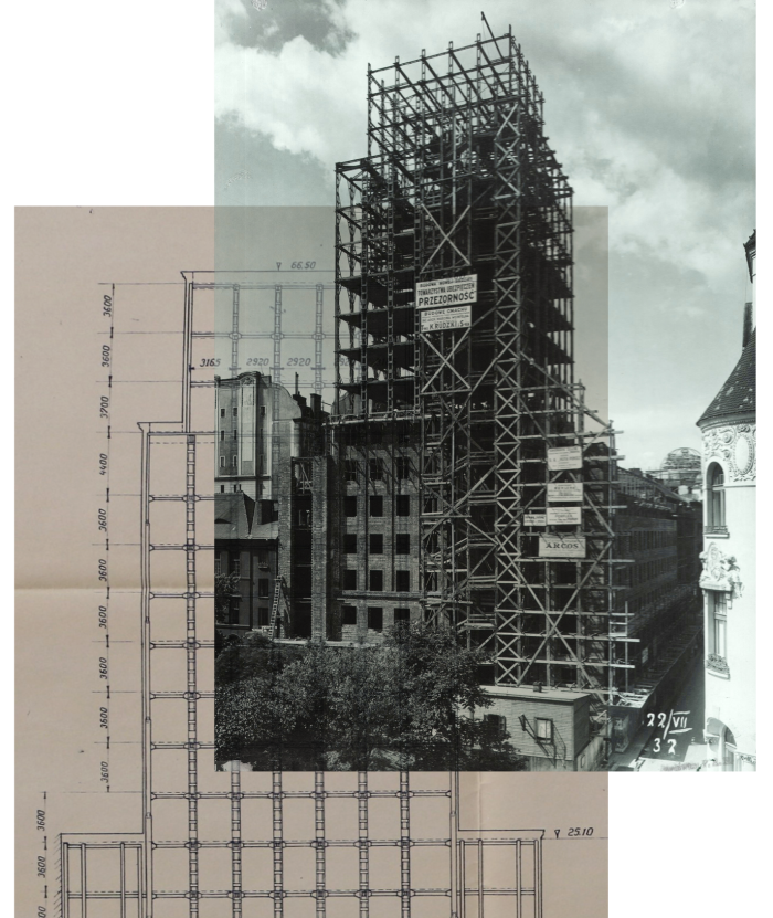 Na zdjęciu stalowy szkielet Prudentialu