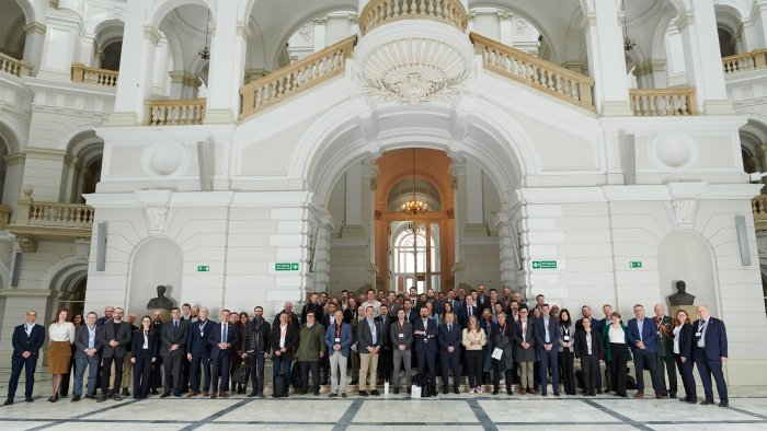 Na zdjęciu uczestnicy European Defence Fund na Politechnice Warszawskiej