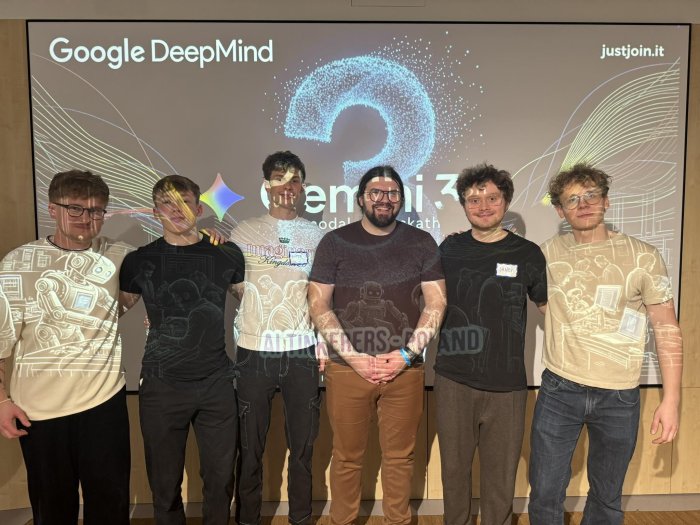 studenci podczas hackathonu AI Tinkerers x Google DeepMind