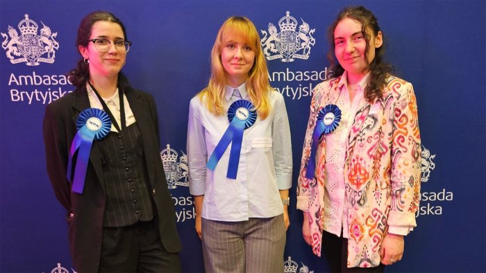 Na zdjęciu: Nasze finalistki konkursu „Women Power Nuclear”. Od lewej: Safia Messaoudi, Amelia Kasierska, Zuzanna Cerny
