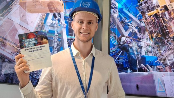 Grigorii Chernyshov na praktykach w CERN