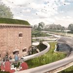 Wizualizacja projektu adaptacji wieży artyleryjskiej w Twierdzy Głogów