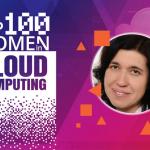 Na zdjęciu prof. Agnieszka Bitkowska i logo listy TOP 100 Women in Cloud Computing