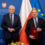 Jarosław Gowin, Wicepremier i Minister Rozwoju, Pracy i Technologii i prof. Krzysztof Zaremba, Rektor PW