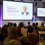 Na zdjęciu Prorektor ds. Nauki prof. Mariusz Malinowski podczas wystąpienia na inauguracji programu Google.org Cybersecurity Seminar