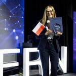 Na zdjęciu Natalia Izdebska podczas finału konkursu FameLab 2025