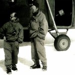 Na zdjęciu prof. Janusz Śledziński i prof. Zbigniew Ząbek w trakcie I Polskiej Wyprawy Antarktycznej w 1959 roku