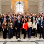 Na zdjęciu przedstawiciele Politechniki Warszawskiej oraz delegacji austriackich instytutów badawczych i ministerstw